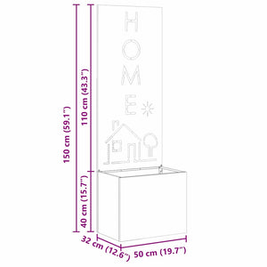 Trädgårds integritetsskärm Silver 50 x 140 cm Galvaniserat stål