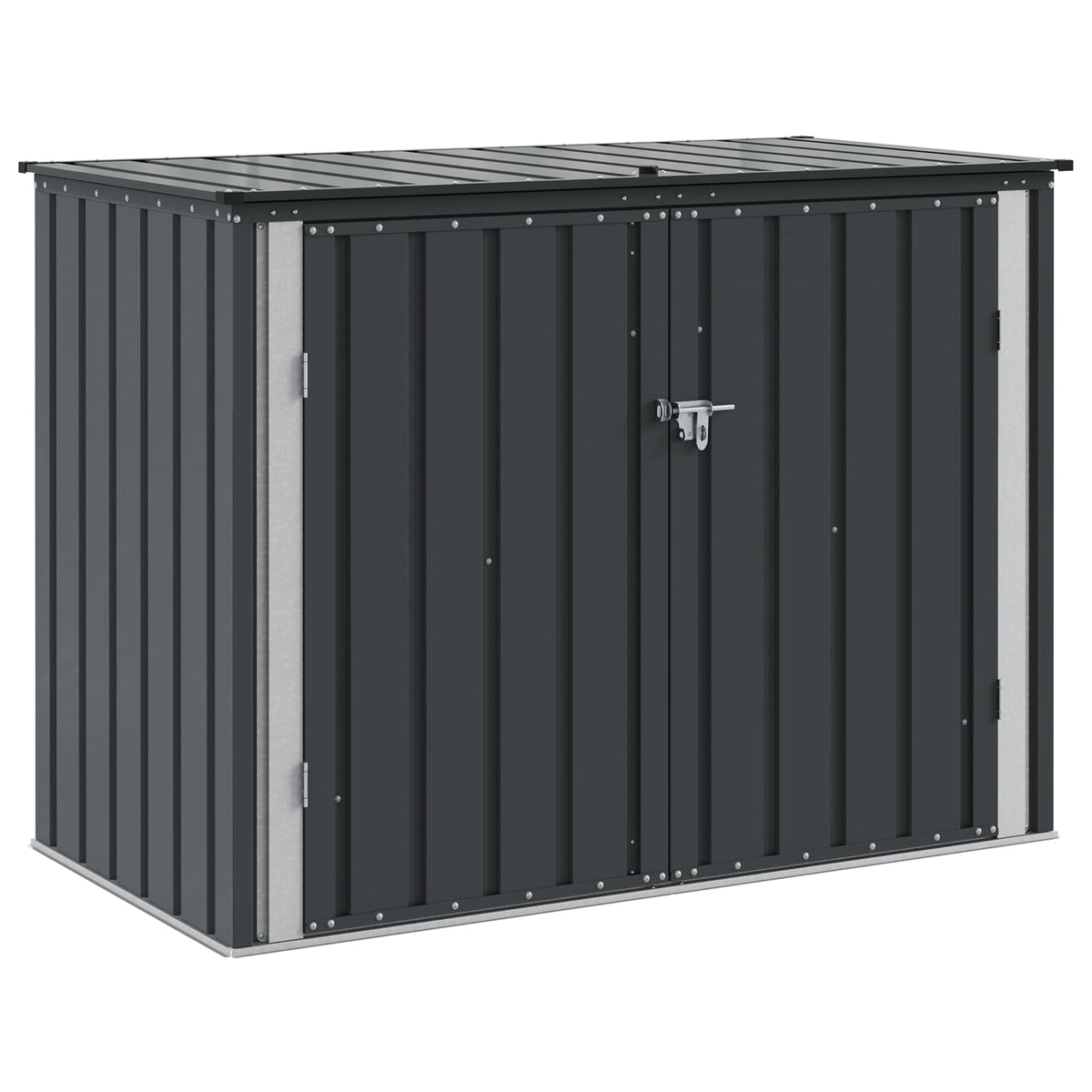 Trädgårdsförvaringslåda Svart 151,5 x 82 x 110,5 cm Stål