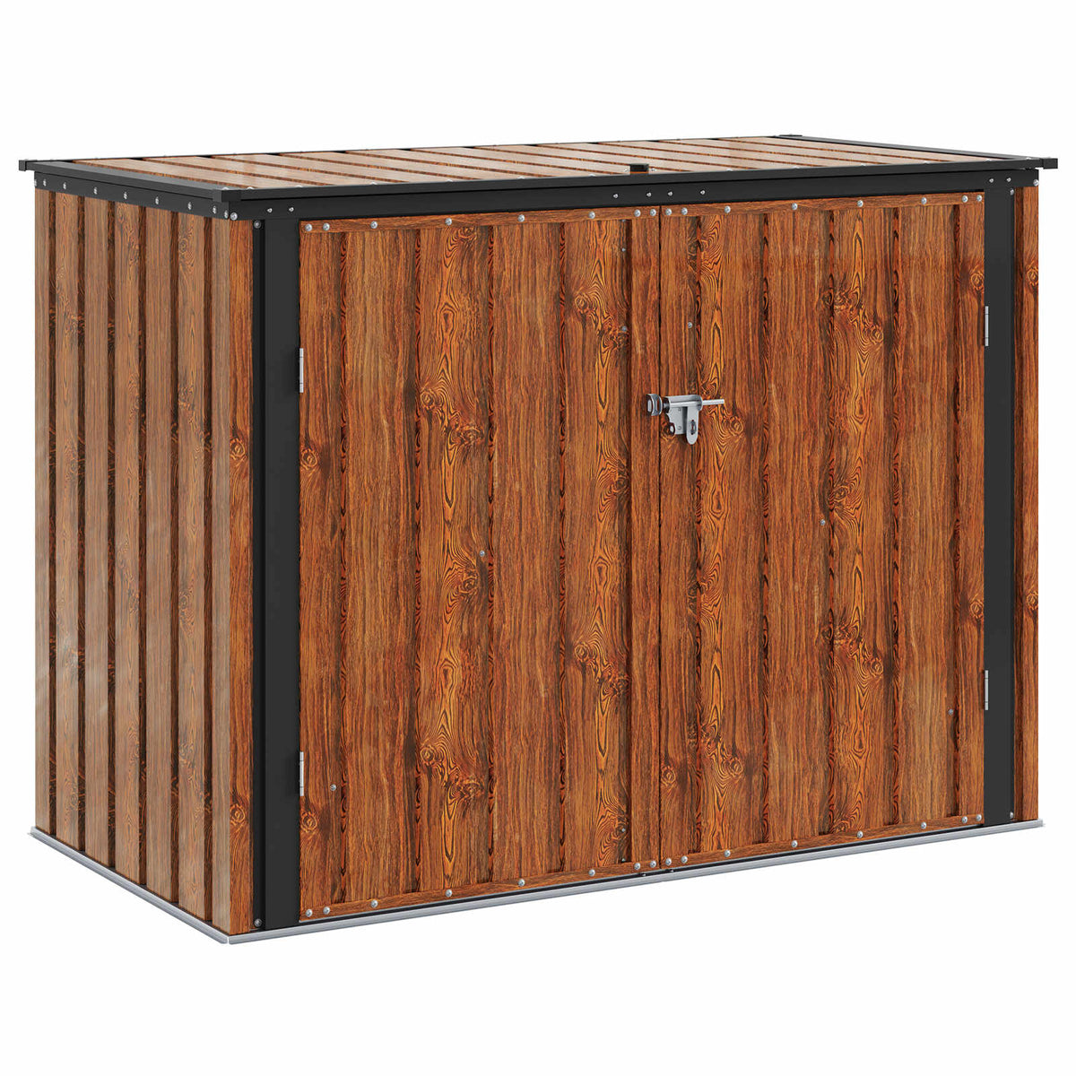Trädgårdsförvaringslåda Brun 151,5 x 82 x 110,5 cm Stål