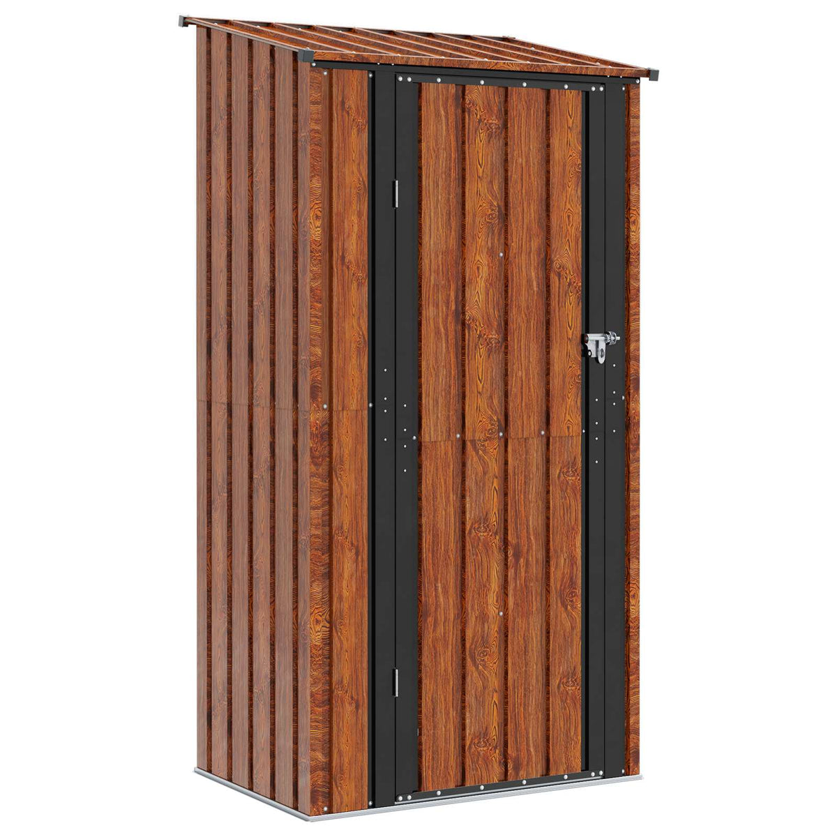 Trädgårdsskjul Brun 103 x 74 x 200 cm Metall