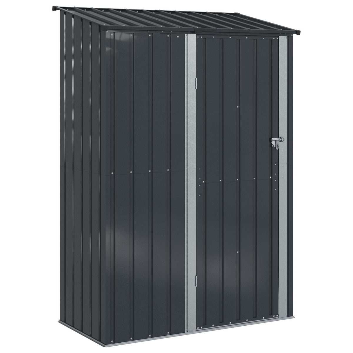 Trädgårdsskjul Antracit 140,5 x 74 x 200 cm Metall