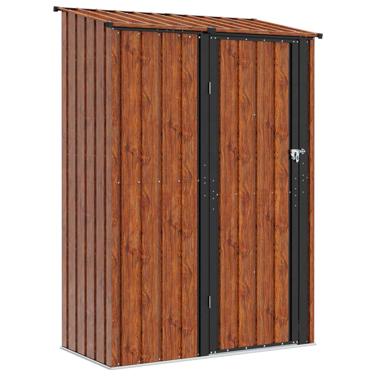 Trädgårdsskjul Brun 140,5 x 74 x 200 cm Metall
