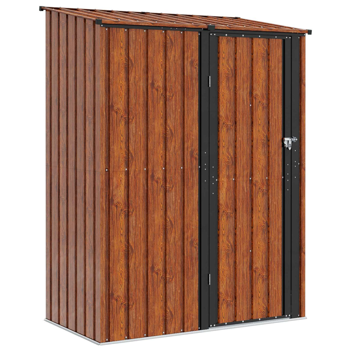 Trädgårdsskjul Brun 153,5 x 86 x 200 cm Metall