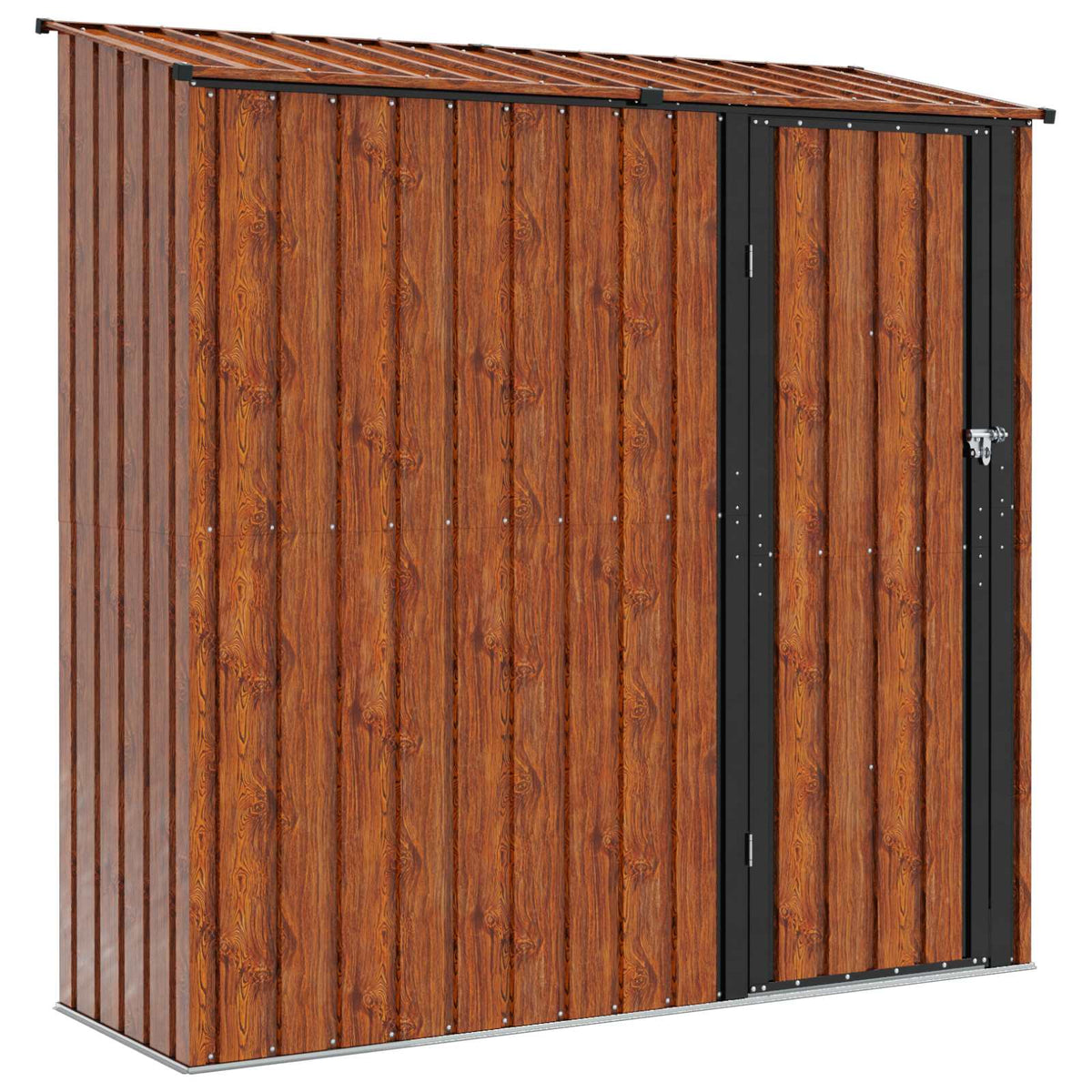 Trädgårdsskjul Brun 203,5 x 73 x 200 cm Metall