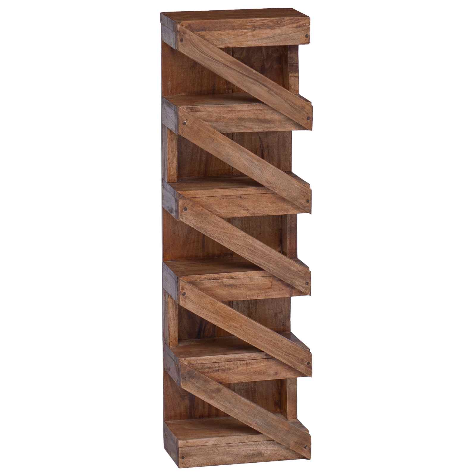 Vinställ Naturfärg 24 x 14 x 80 cm Massivt mahognyträ