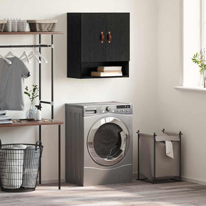 Väggskåp Väggmonterad Svart ek 60 x 31 x 70 cm Konstruerat trä