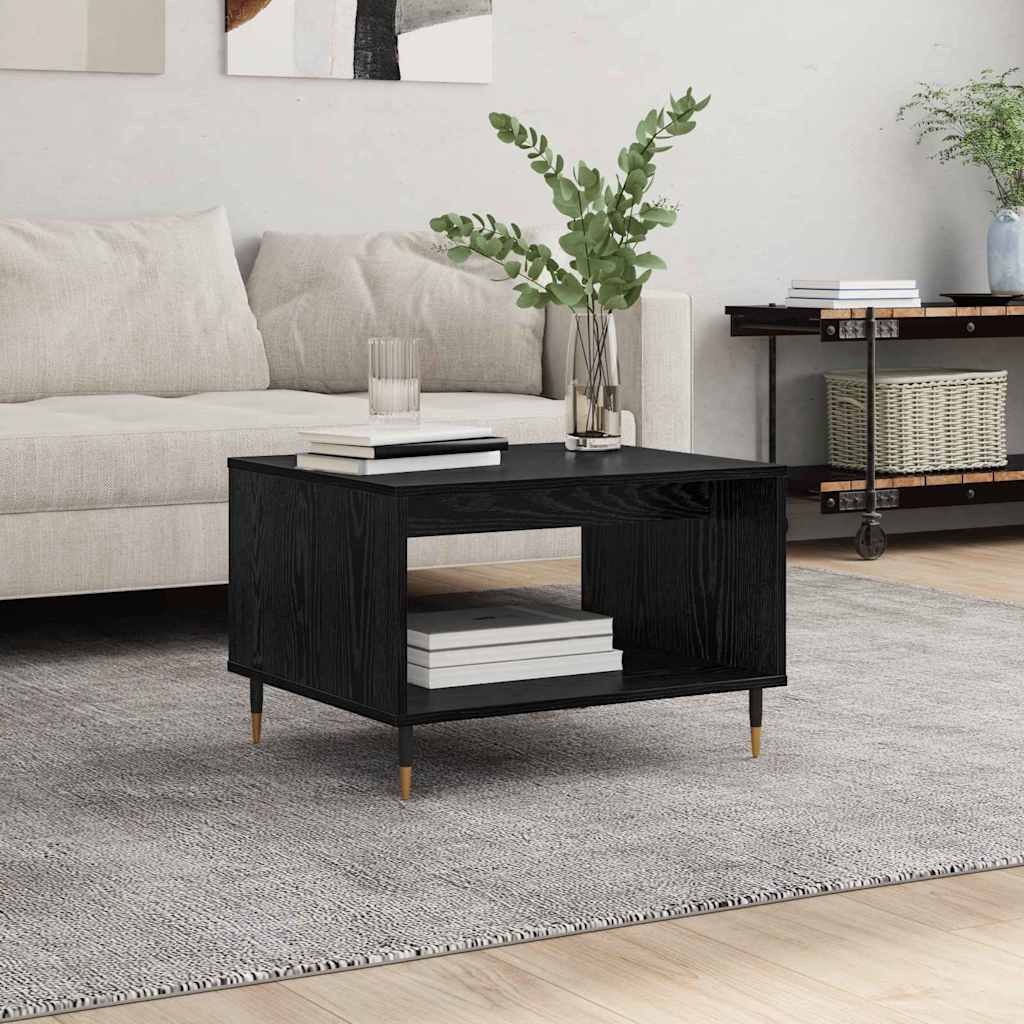 Kaffeebord Svart ek 60 x 50 x 40 cm Konstruerat trä