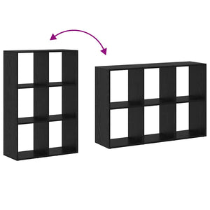 Bokskåp Svart Ek 69,5 x 29 x 103,5 cm Konstruerat trä