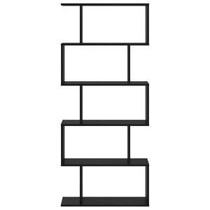 Bokskåp Svart Ek 70 x 24 x 161 cm Konstruerat trä