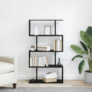 Bokskåp Svart Ek 70 x 24 x 129 cm Konstruerat trä