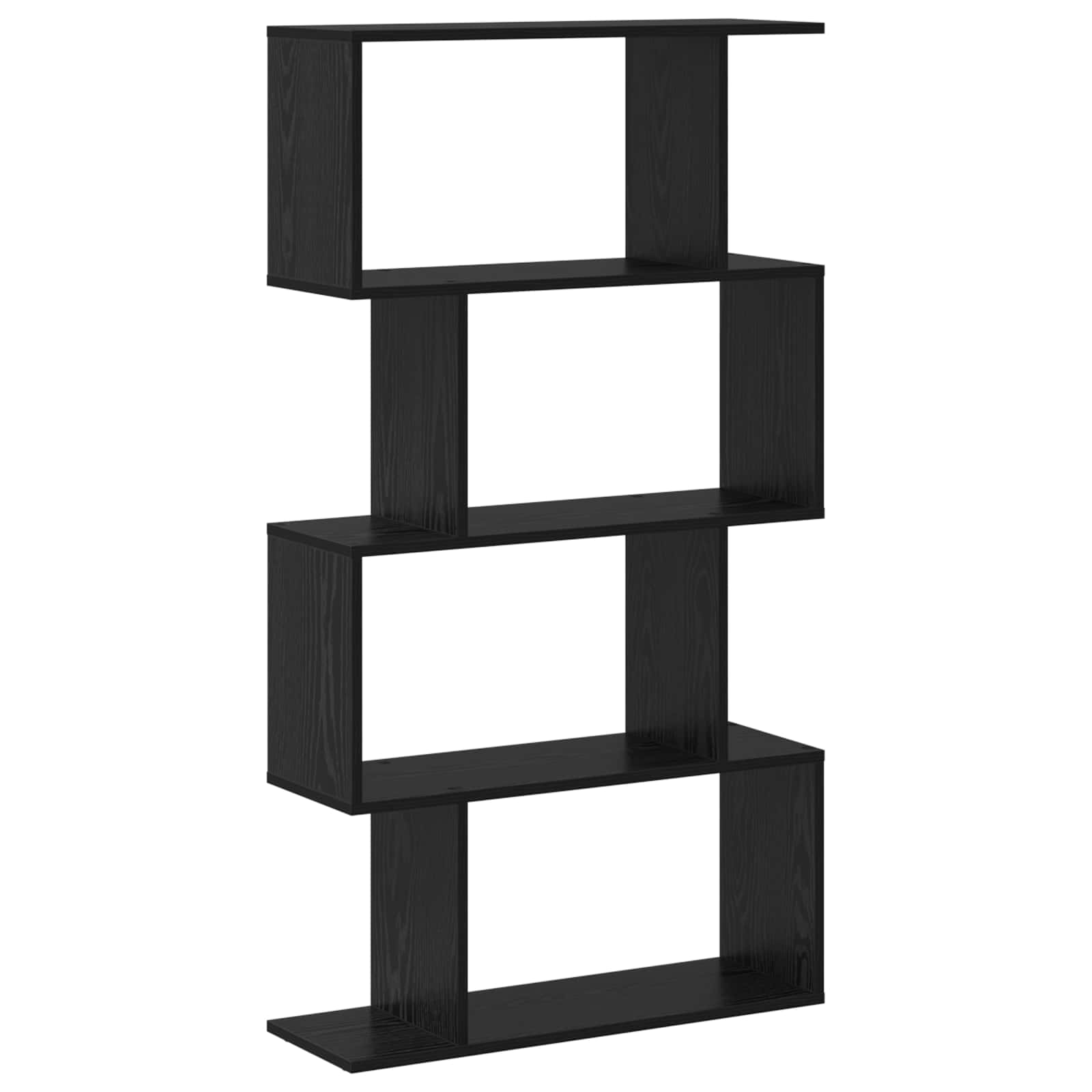 Bokskåp Svart Ek 70 x 24 x 129 cm Konstruerat trä