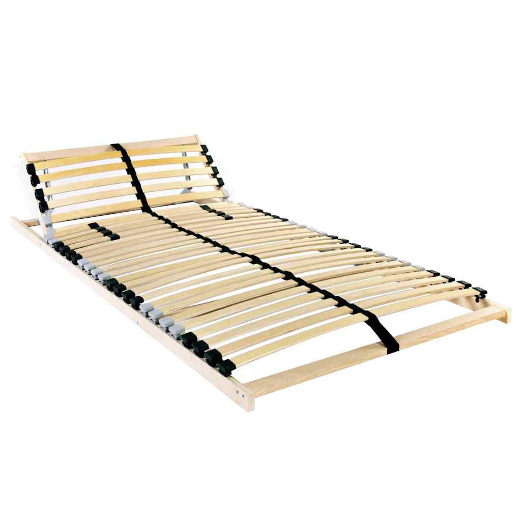 Ribbad sängbotten Brun 70 x 190 cm Massivt bokträ