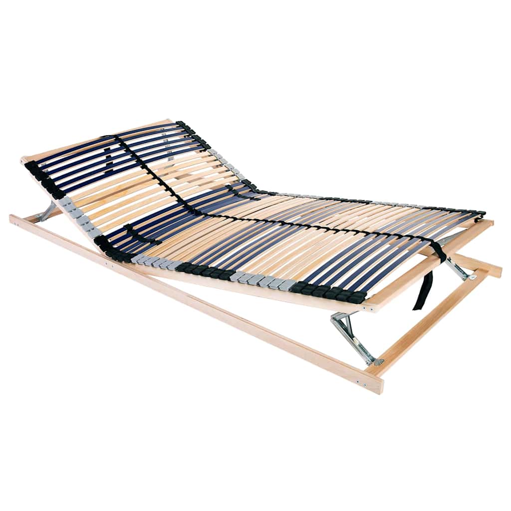 Ribbad sängbotten Brun 100 x 190 cm Massivt bokträ
