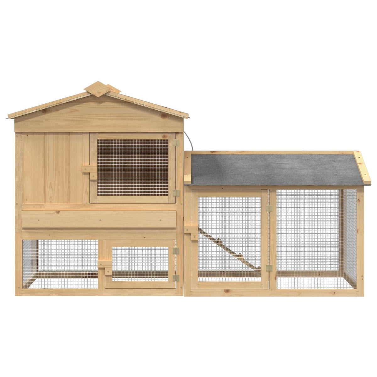 Hönsgård 2 st Brun 150 x 60 x 89 cm Massiv furu