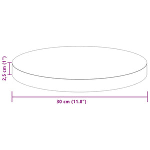 Bordsskiva Ljusbrun Ø 30 x 2,5 cm Massivt Ekträ