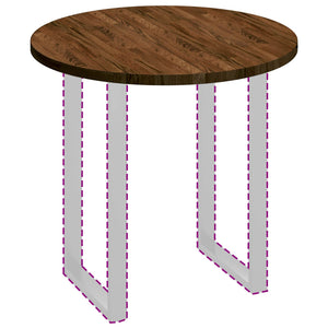 Bordsskiva Ljusbrun Ø 80 x 2,5 cm Massivt Ekträ