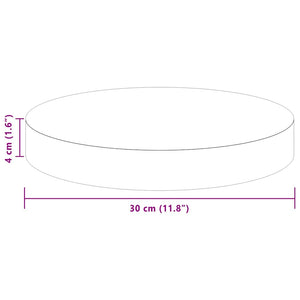Bordsskiva Ljusbrun Ø 30 x 4 cm Massivt Ekträ