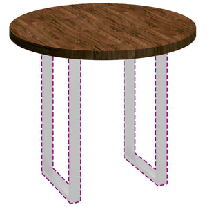 Bordsskiva Ljusbrun Ø 90 x 4 cm Massivt Ekträ