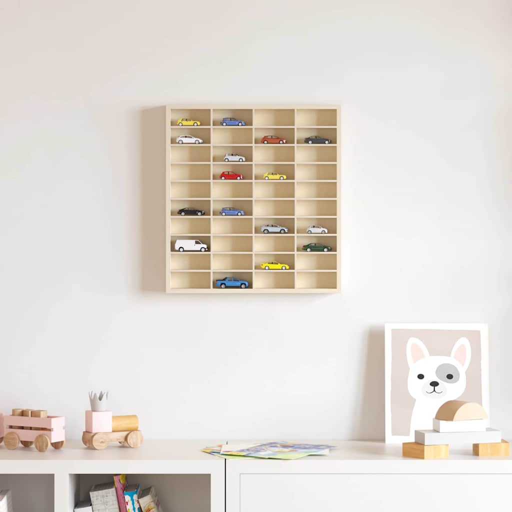 Väggdisplay Väggmonterat Beige 40 x 4,5 x 43 cm Konstruerat trä