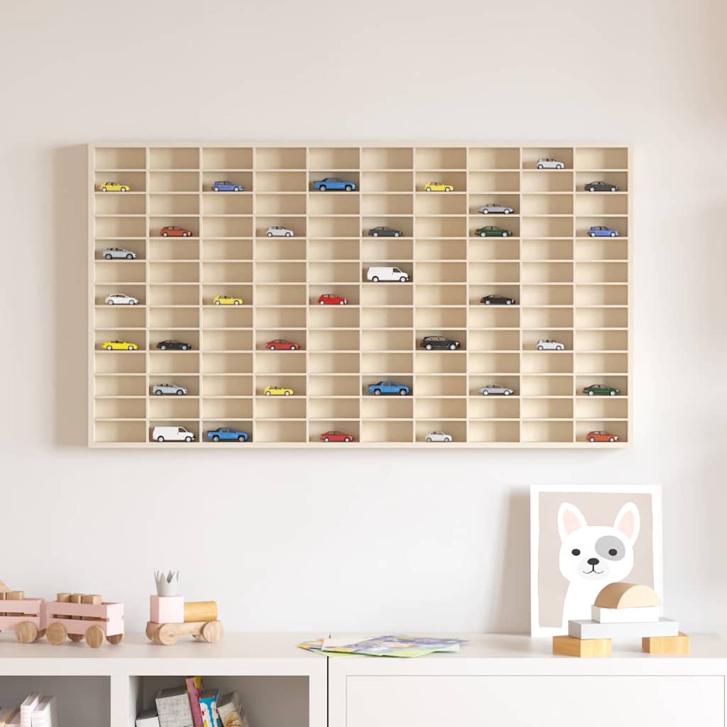 Väggdisplay Väggmonterat Beige 98 x 4,5 x 55 cm Konstruerat trä