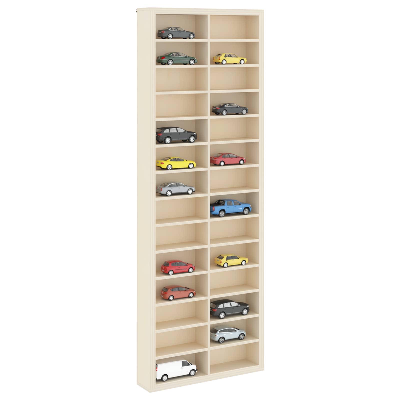 Väggdisplay Väggmonterat Beige 21 x 4,5 x 59 cm Konstruerat trä