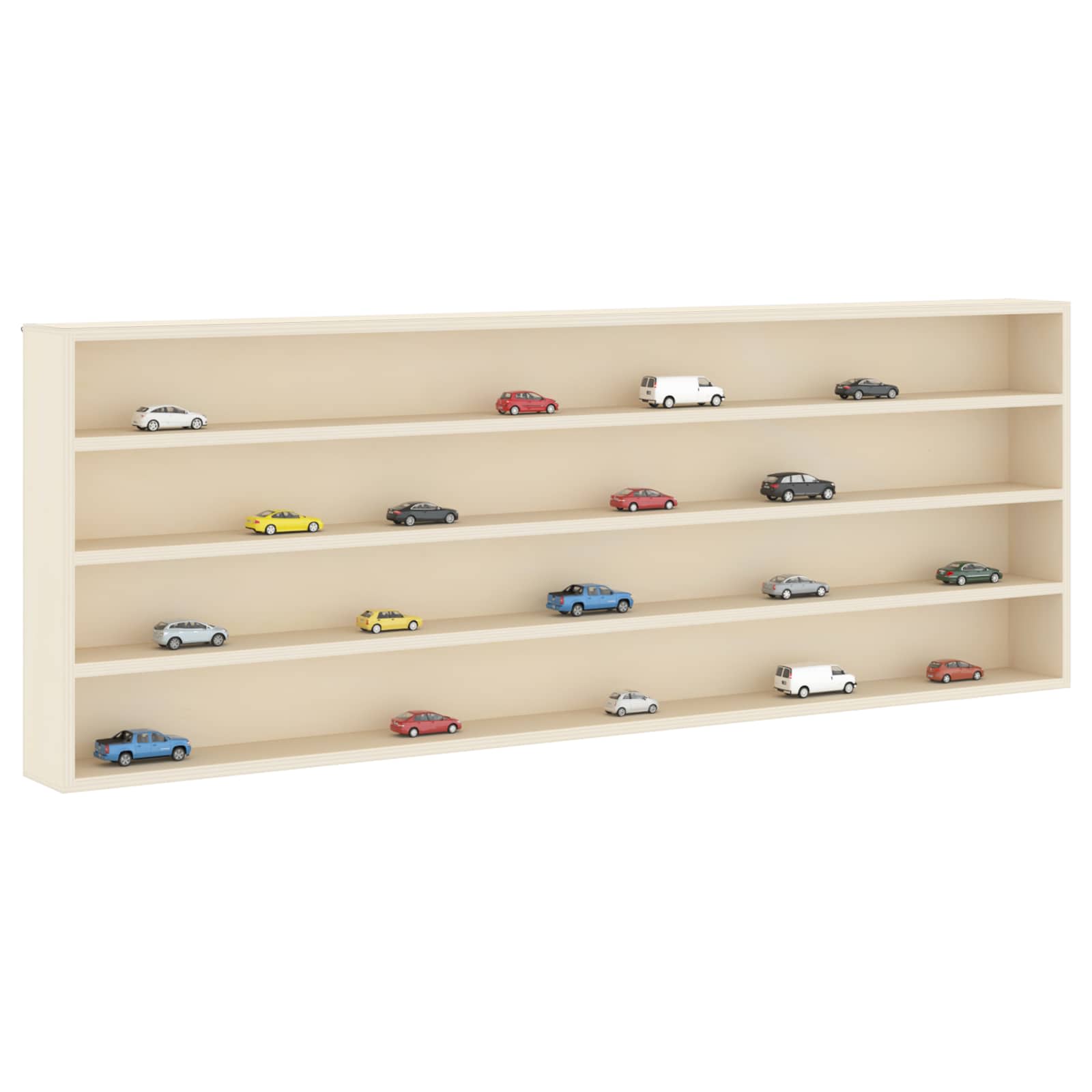 Väggdisplay Väggmonterat Beige 100 x 8,5 x 36 cm