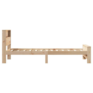 Sängram med huvudgavel Brun 75 x 190 cm Konstruerat trä