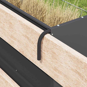 Hängande Höutfodrare Svart 61 x 33 x 66 cm Kallvalsat Stål