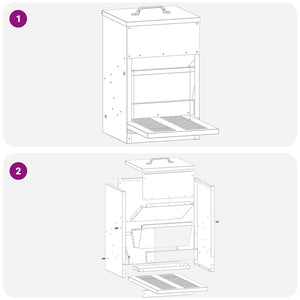 Kyckling Trampmatare Olivgrön 25 x 42 x 40 cm Kallvalsat Stål