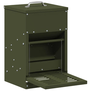 Kyckling Trampmatare Olivgrön 25 x 42 x 40 cm Kallvalsat Stål