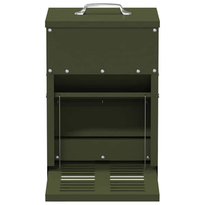 Kyckling Trampmatare Olivgrön 25 x 42 x 40 cm Kallvalsat Stål