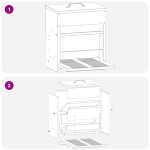 Kyckling Trampmatare Svart 33 x 42 x 40 cm Kallvalsat Stål