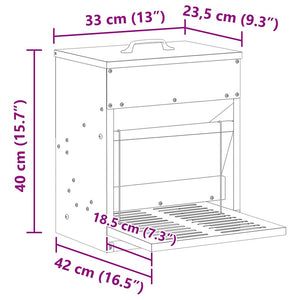 Kyckling Trampmatare Svart 33 x 42 x 40 cm Kallvalsat Stål