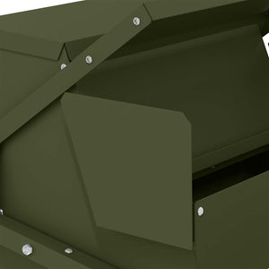 Kyckling Trampmatare Olivgrön 50 x 40 x 29 cm Kallvalsat Stål