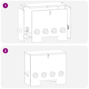 Hönsfodertråg 2 pcs Olivgrön 60,5 x 29 x 51 cm Kallvalsat Stål