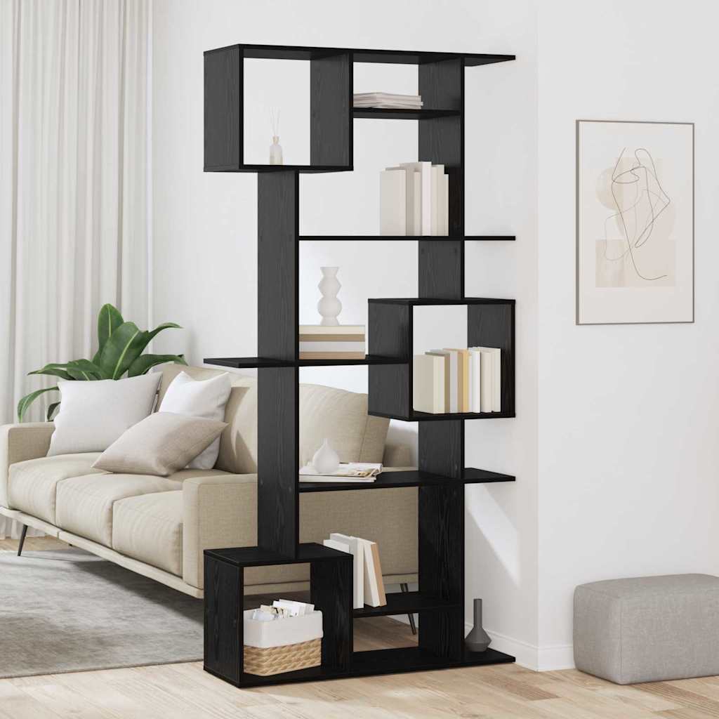 Bokskåp Svart Ek 92 x 29 x 188 cm Konstruerat trä