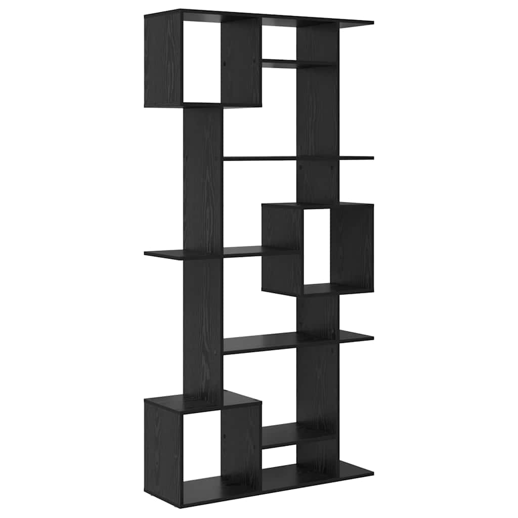 Bokskåp Svart Ek 92 x 29 x 188 cm Konstruerat trä