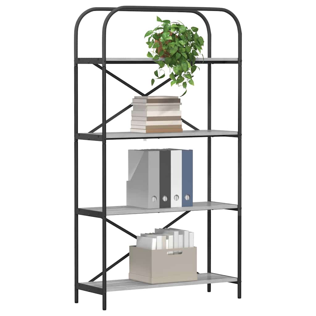Hyllsystem Grå Sonoma 80 x 30 x 146 cm Konstruerat trä