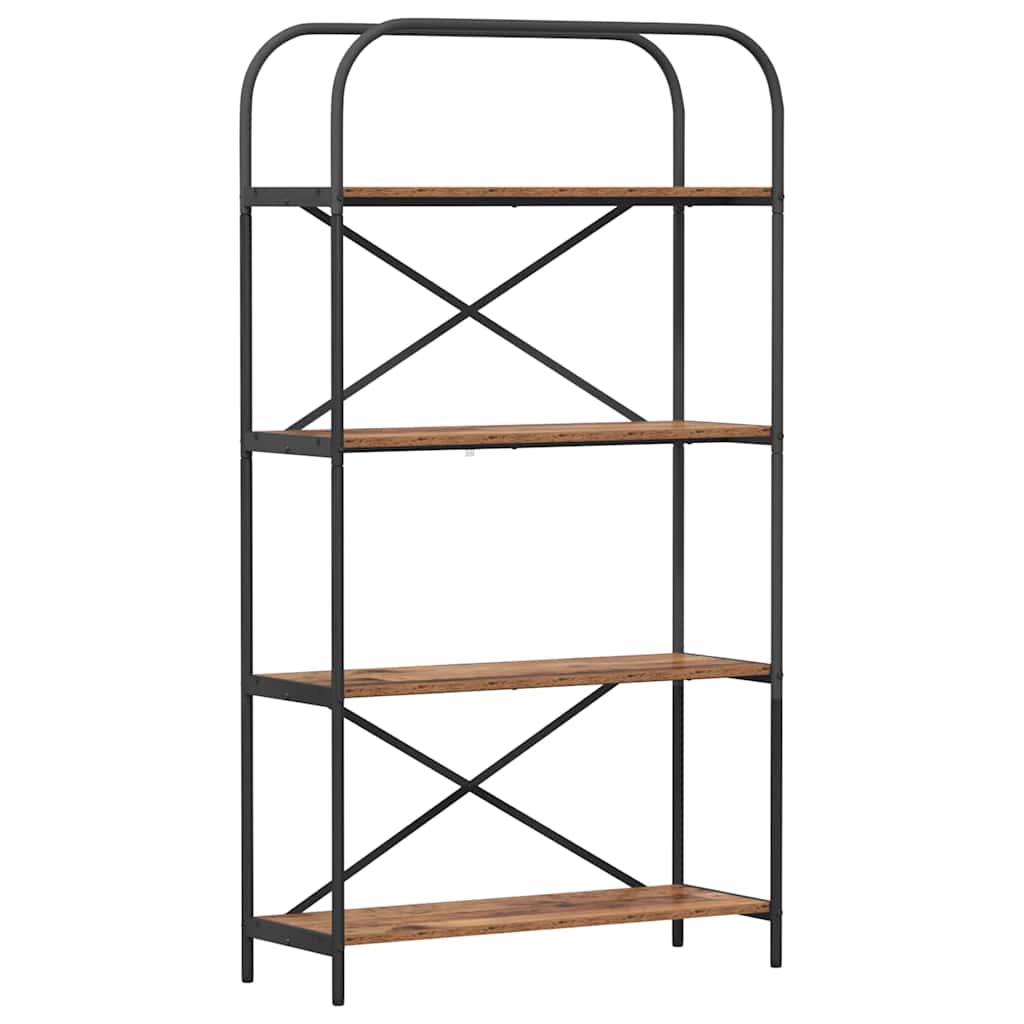 Hyllsystem 4 nivåer 80 x 30 x 146 cm Konstruerat trä