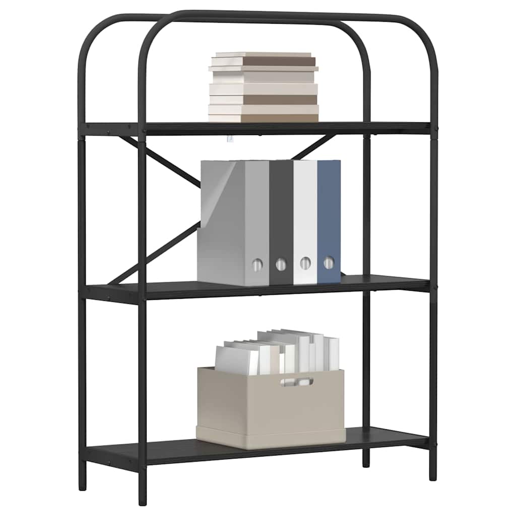 Hyllsystem Svart Ek 80 x 30 x 109 cm Konstruerat trä