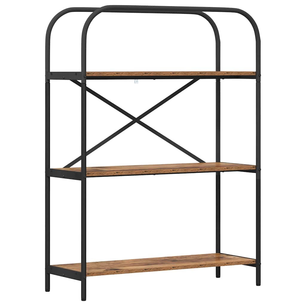 Hyllsystem 3 nivåer 80 x 30 x 109 cm Konstruerat trä