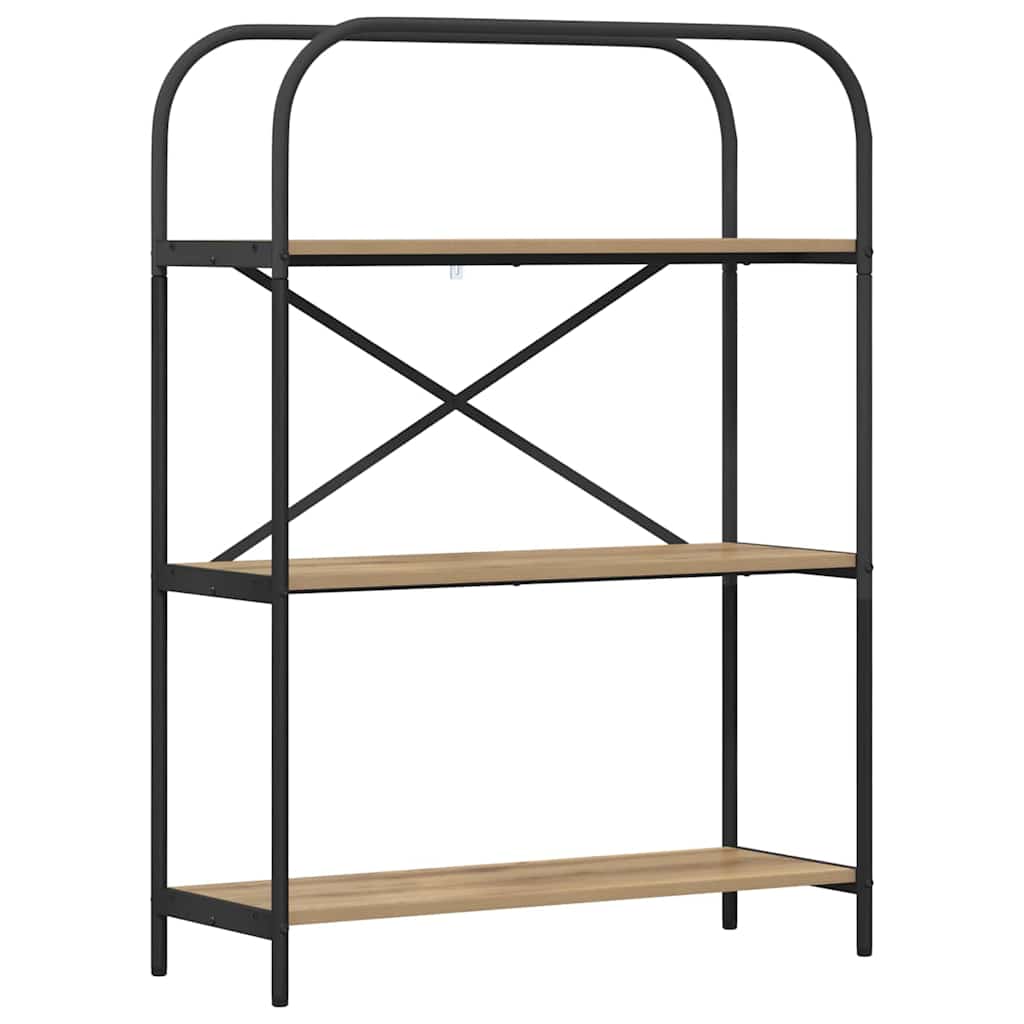 Hyllsystem 3 nivåer 80 x 30 x 109 cm Konstruerat trä Artisan Ek