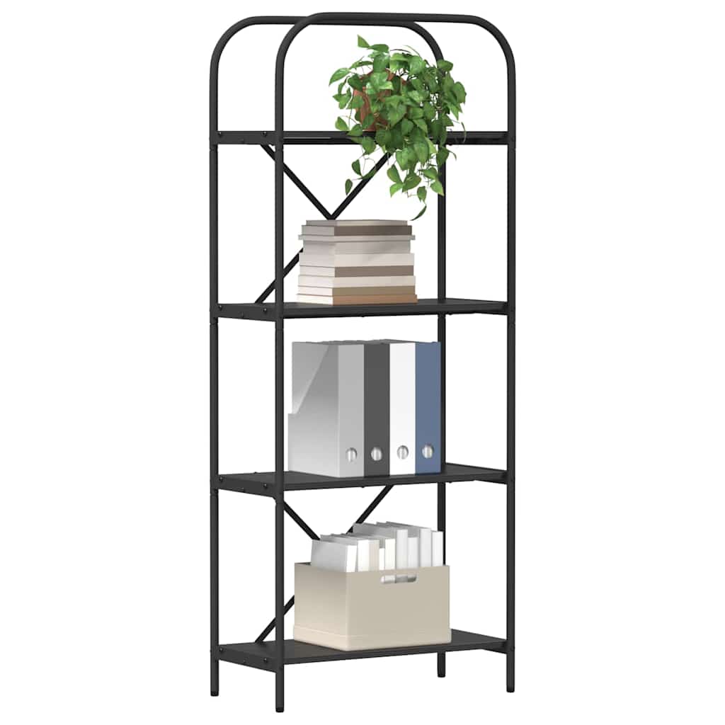 Hyllsystem Svart Ek 60 x 30 x 146 cm Konstruerat trä
