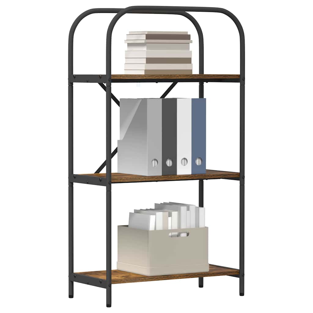 Hyllsystem Rökt ek 60 x 30 x 109 cm Konstruerat trä