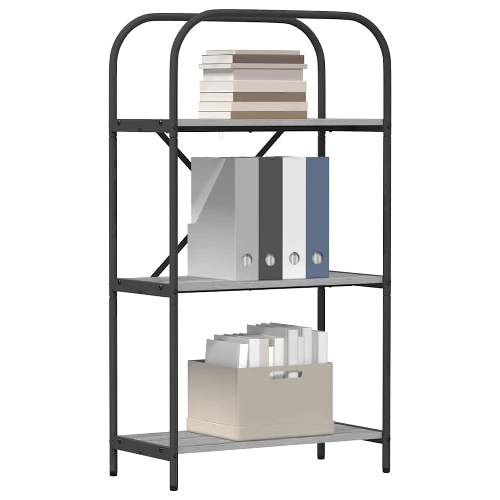 Hyllsystem Grå Sonoma 60 x 30 x 109 cm Konstruerat trä