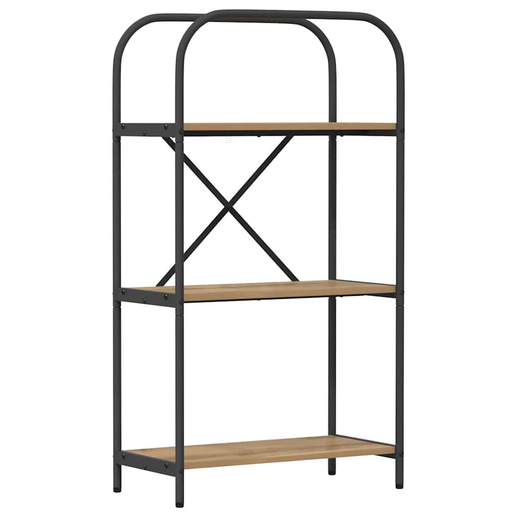 Hyllsystem 3 nivåer 60 x 30 x 109 cm Konstruerat trä Artisan Ek