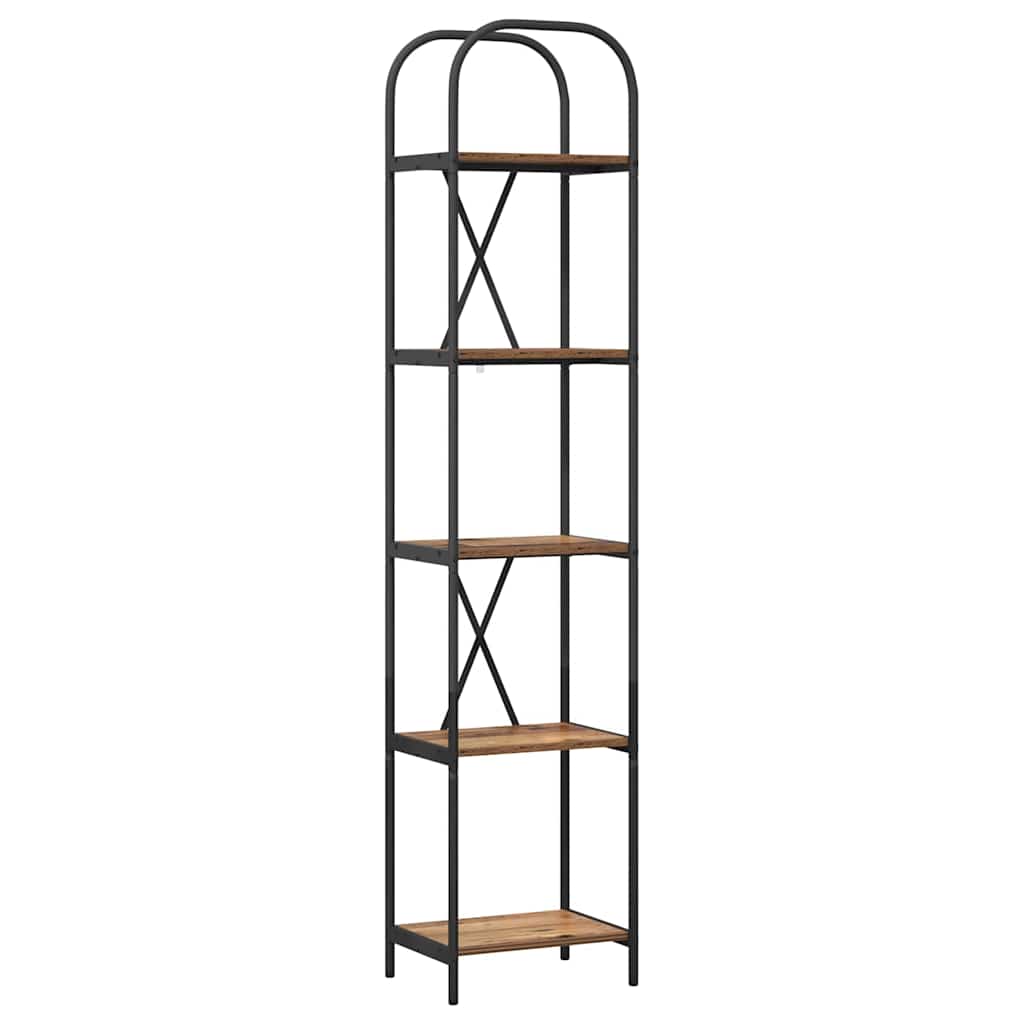 Hyllsystem 5 nivåer 40 x 30 x 183 cm Konstruerat trä