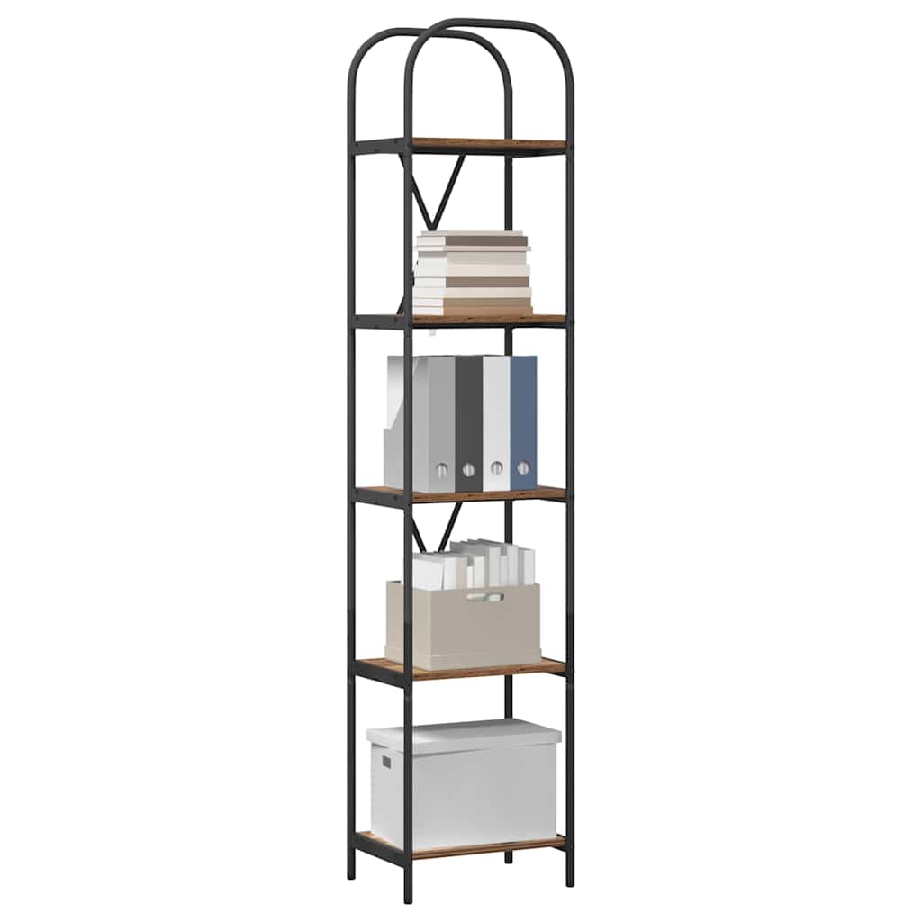 Hyllsystem Gammalt trä 40 x 30 x 183 cm Konstruerat trä