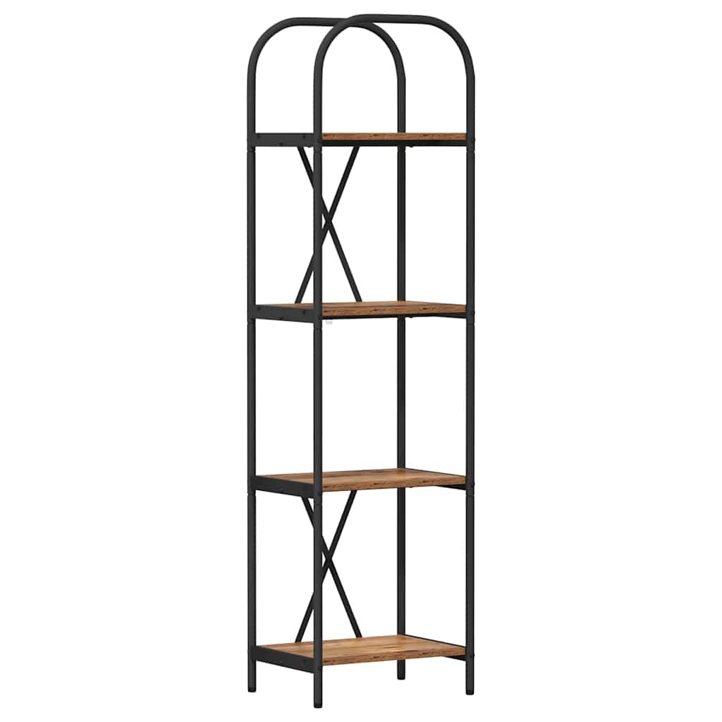 Hyllsystem 4 nivåer 40 x 30 x 146 cm Konstruerat trä