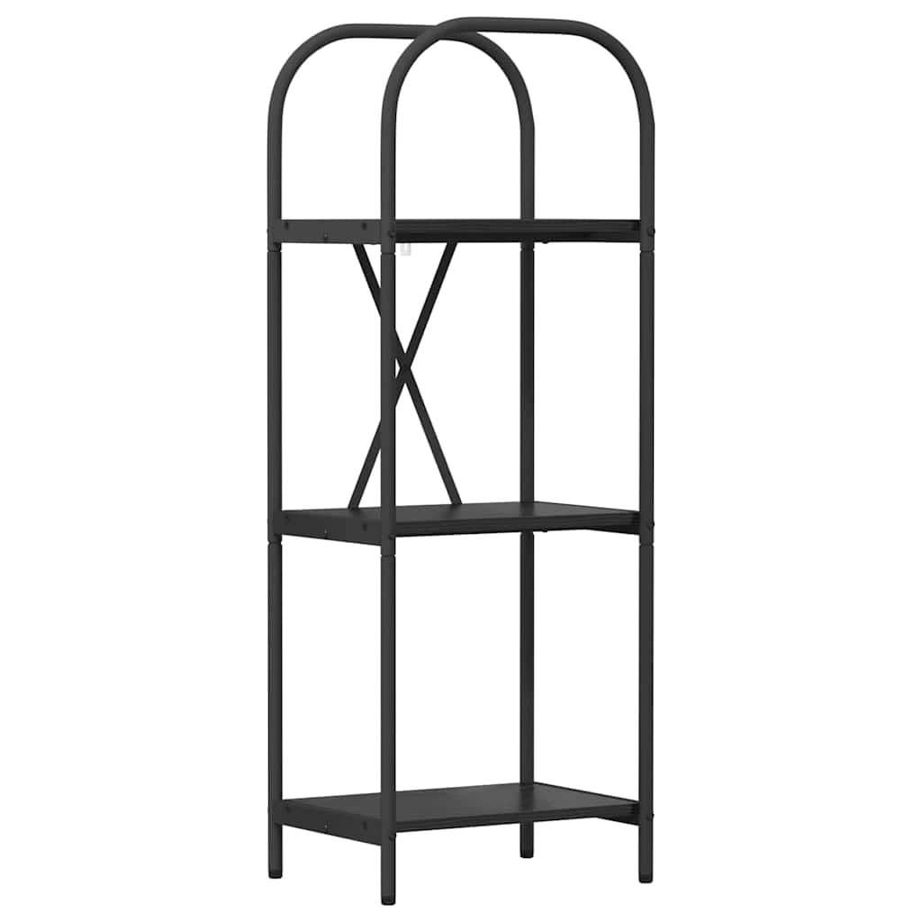 Hyllsystem Svart Ek 40 x 30 x 109 cm Konstruerat trä